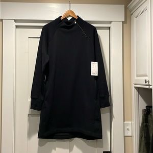 NWT-Athleta Cozy Karma Black Sweatshirt Dress, Large